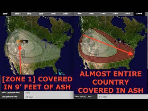 Yellowstone Volcano Ash Cover Projections & Scary Statistics - Latest